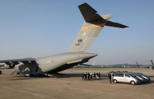 UNC and USFK repatriate remains of US war dead at Osan Airbase, Pyeongtaek, Korea - 01 Aug 2018