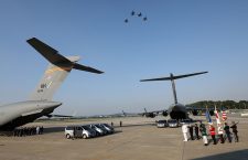 UNC and USFK repatriate remains of US war dead at Osan Airbase, Pyeongtaek, Korea - 01 Aug 2018