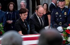 Casket of Senator John McCain laid in state at US Capitol in Washington, USA - 31 Aug 2018