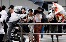 Powerful Typhoon Jebi is expected to land on western Japan, Tokyo - 04 Sep 2018
