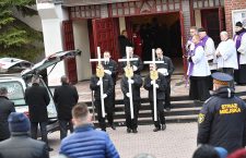 Funeral of 'Escape Room' fire tragedy victims, Koszalin, Poland - 10 Jan 2019