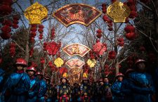 The Chinese Lunar New Year, or Spring Festival, performance rehearsal at Ditan Park in Beijing, China - 04 Feb 2019