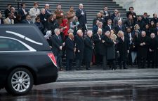 Hearse carrying the casket of former Democratic Representative from Michigan John Dingell stops at US Capitol East Front, Washington, USA - 12 Feb 2019