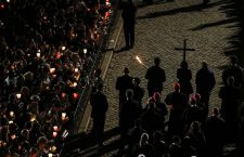 Via Crucis (Way of the Cross) torchlight procession, Rome, Italy - 19 Apr 2019