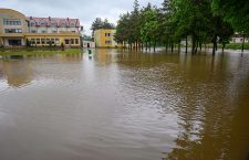 Flood in Dabrowska Tarnowska, Dabrowa Tarnowska, Poland - 22 May 2019