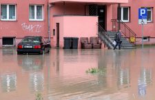 Heavy rain and flooding in Elblag, Poland - 18 Sep 2017